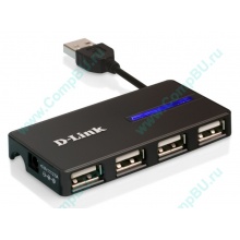 Карманный USB 2.0 концентратор D-Link DUB-104 в Кратово, USB хаб DLink DUB104 (Кратово)