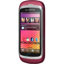 Красно-розовый телефон Alcatel One Touch 818 (Кратово)